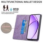 For OPPO A3 Pro 5G Business Solid Color Magnetic RFID Leather Phone Case(Purple) - 3