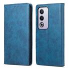 For OPPO A3 Pro 5G Business Solid Color Magnetic RFID Leather Phone Case(Blue) - 1