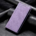 For OPPO Reno12 F 4G / 5G / F27 India Business Solid Color Magnetic RFID Leather Phone Case(Purple) - 2