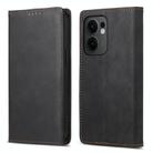 For OPPO Reno13 F 4G / 5G Business Solid Color Magnetic RFID Leather Phone Case(Black) - 1