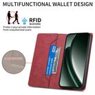 For Realme GT 6 Global Business Solid Color Magnetic RFID Leather Phone Case(Red) - 3