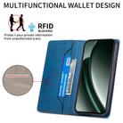 For Realme GT 6 Global Business Solid Color Magnetic RFID Leather Phone Case(Blue) - 3