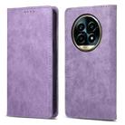 For Realme 13 Pro / 13 Pro+ Global Business Solid Color Magnetic RFID Leather Phone Case(Purple) - 1