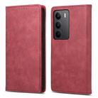 For Realme C75 / Realme 14x Business Solid Color Magnetic RFID Leather Phone Case(Red) - 1
