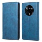 For Realme 14 Pro Business Solid Color Magnetic RFID Leather Phone Case(Blue) - 1