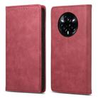 For Realme 14 Pro+ Business Solid Color Magnetic RFID Leather Phone Case(Red) - 1