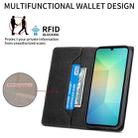 For Samsung Galaxy A06 4G Business Solid Color Magnetic RFID Leather Phone Case(Black) - 3