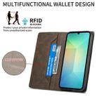 For Samsung Galaxy A06 4G Business Solid Color Magnetic RFID Leather Phone Case(Brown) - 3