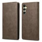 For Samsung Galaxy A16 5G Business Solid Color Magnetic RFID Leather Phone Case(Brown) - 1