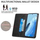 For Samsung Galaxy M35 Business Solid Color Magnetic RFID Leather Phone Case(Black) - 3