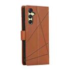 For Samsung Galaxy A16 5G PU Genuine Leather Texture Embossed Line Phone Case(Brown) - 3