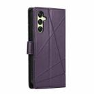 For Samsung Galaxy A16 5G PU Genuine Leather Texture Embossed Line Phone Case(Purple) - 3