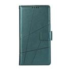For Samsung Galaxy M35 PU Genuine Leather Texture Embossed Line Phone Case(Green) - 2