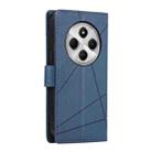 For Redmi 14C 4G PU Genuine Leather Texture Embossed Line Phone Case(Blue) - 3