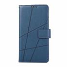 For Redmi Note 14 Pro 4G PU Genuine Leather Texture Embossed Line Phone Case(Blue) - 2
