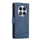 For Redmi Note 14 Pro 4G PU Genuine Leather Texture Embossed Line Phone Case(Blue) - 3