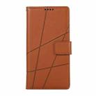 For Redmi Note 14 Pro 4G PU Genuine Leather Texture Embossed Line Phone Case(Brown) - 2