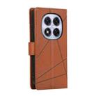 For Redmi Note 14 Pro 4G PU Genuine Leather Texture Embossed Line Phone Case(Brown) - 3