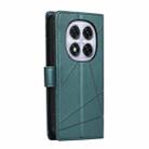 For Redmi Note 14 Pro 4G PU Genuine Leather Texture Embossed Line Phone Case(Green) - 3