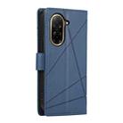 For Redmi A5 4G 171.7mm / Xiaomi Poco C71 PU Genuine Leather Texture Embossed Line Phone Case(Blue) - 3