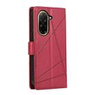 For Redmi A5 4G 171.7mm / Xiaomi Poco C71 PU Genuine Leather Texture Embossed Line Phone Case(Red) - 3