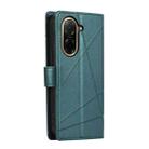 For Redmi A5 4G 171.7mm / Xiaomi Poco C71 PU Genuine Leather Texture Embossed Line Phone Case(Green) - 3