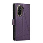 For Redmi A5 4G 171.7mm / Xiaomi Poco C71 PU Genuine Leather Texture Embossed Line Phone Case(Purple) - 3