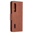 For OPPO Find X2 Pro Retro Lambskin Texture Pure Color Horizontal Flip PU Leather Case, with Holder & Card Slots & Wallet & Lanyard(Brown) - 3