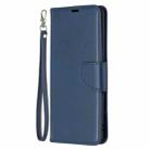 For OPPO Find X2 Pro Retro Lambskin Texture Pure Color Horizontal Flip PU Leather Case, with Holder & Card Slots & Wallet & Lanyard(Blue) - 2