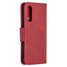 For OPPO Find X2 Neo Retro Lambskin Texture Pure Color Horizontal Flip PU Leather Case, with Holder & Card Slots & Wallet & Lanyard(Red) - 3