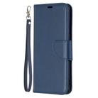 For OPPO Find X2 Neo Retro Lambskin Texture Pure Color Horizontal Flip PU Leather Case, with Holder & Card Slots & Wallet & Lanyard(Blue) - 2