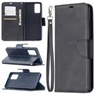 For Samsung Galaxy Note 20 Retro Lambskin Texture Pure Color Horizontal Flip PU Leather Case, with Holder & Card Slots & Wallet & Lanyard(Black) - 1