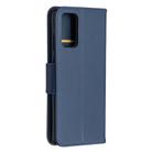 For Samsung Galaxy Note 20 Retro Lambskin Texture Pure Color Horizontal Flip PU Leather Case, with Holder & Card Slots & Wallet & Lanyard(Blue) - 3