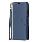 For Samsung Galaxy Note 20 Ultra Retro Lambskin Texture Pure Color Horizontal Flip PU Leather Case, with Holder & Card Slots & Wallet & Lanyard(Blue) - 2