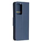 For Samsung Galaxy Note 20 Ultra Retro Lambskin Texture Pure Color Horizontal Flip PU Leather Case, with Holder & Card Slots & Wallet & Lanyard(Blue) - 3