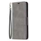 For Samsung Galaxy Note 20 Ultra Retro Lambskin Texture Pure Color Horizontal Flip PU Leather Case, with Holder & Card Slots & Wallet & Lanyard(Grey) - 2