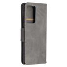 For Samsung Galaxy Note 20 Ultra Retro Lambskin Texture Pure Color Horizontal Flip PU Leather Case, with Holder & Card Slots & Wallet & Lanyard(Grey) - 3