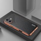 For iPhone 16 Plus AZNS Electroplated Edge Carbon Fiber Texture Phone Case(Black) - 2