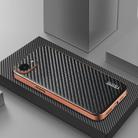 For iPhone 16e AZNS Electroplated Edge Carbon Fiber Texture Phone Case(Black) - 2