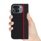 For Google Pixel 9 Pro Fold Ultra-thin Carbon Fiber Texture Printing Phone Case(Black) - 3