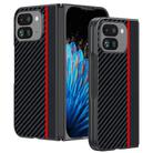 For Google Pixel 9 Pro Fold Ultra-thin Carbon Fiber Texture Printing Phone Case(Black Red) - 1