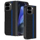 For Google Pixel 10 Pro Fold Ultra-thin Carbon Fiber Texture Printing Phone Case(Black Blue) - 1