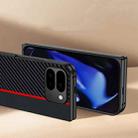 For Google Pixel 10 Pro Fold Ultra-thin Carbon Fiber Texture Printing Phone Case(Black Blue) - 3