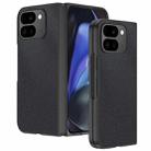 For Google Pixel 10 Pro Fold Ultra-thin Plain Skin Leather Phone Case(Black) - 1