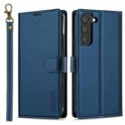 For Samsung Galaxy S22+ 5G LC.IMEEKE L2 Series Detachable Magsafe PU Phone Case with Lanyard(Blue) - 1