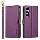 For Samsung Galaxy S23 FE 5G LC.IMEEKE L2 Series Detachable Magsafe PU Phone Case with Lanyard(Purple) - 1