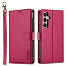 For Samsung Galaxy S23 FE 5G LC.IMEEKE L2 Series Detachable Magsafe PU Phone Case with Lanyard(Red) - 1