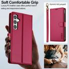 For Samsung Galaxy S23 FE 5G LC.IMEEKE L2 Series Detachable Magsafe PU Phone Case with Lanyard(Red) - 3