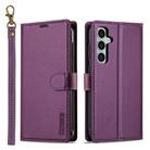 For Samsung Galaxy S24+ 5G LC.IMEEKE L2 Series Detachable Magsafe PU Phone Case with Lanyard(Purple) - 1