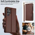 For Samsung Galaxy S24 Ultra 5G LC.IMEEKE L2 Series Detachable Magsafe PU Phone Case with Lanyard(Brown) - 3